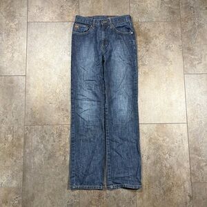 Cyber Y2K Distressed GS115 Thick Stitch Embroidered Pockets Denim Jeans